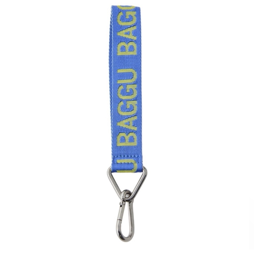 ✨BNWT - BAGGU Logo Keychain - Pansy Blue + Lemon Curd✨